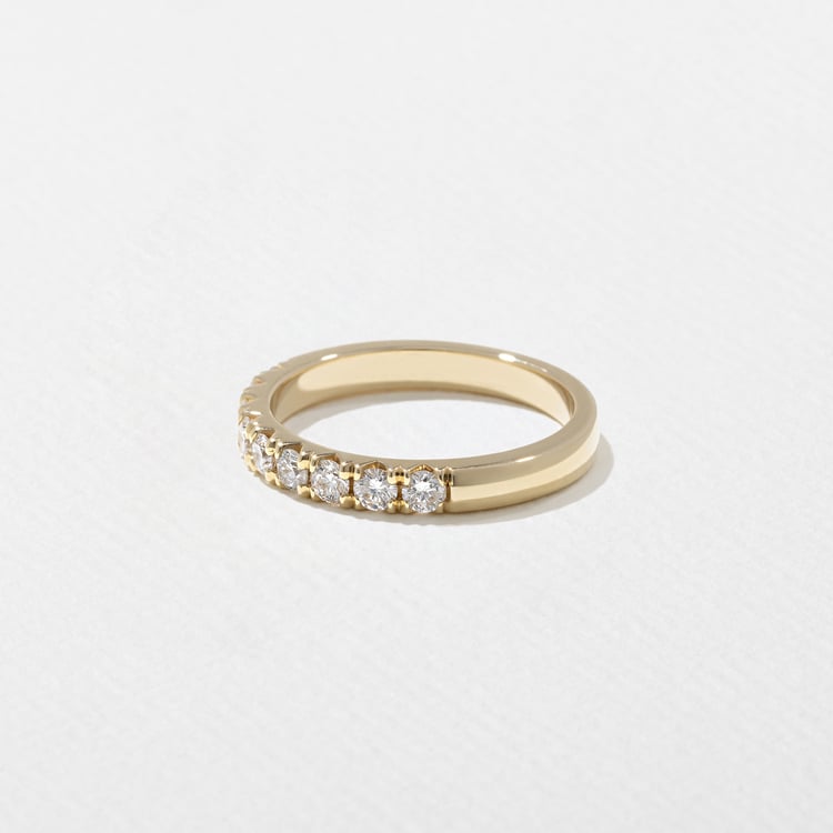 0.3 TCW Round Half Eternity Lab Grown Diamond Wedding Band