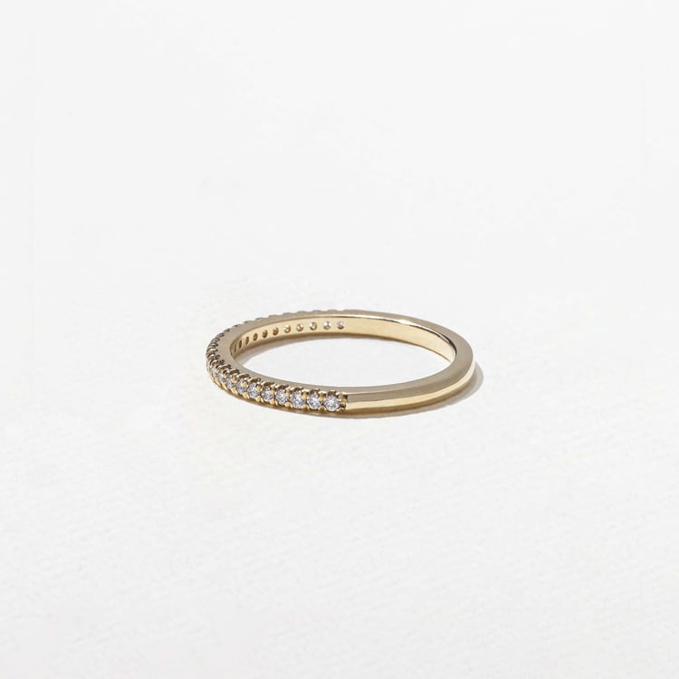 0.3 TCW Round Half Eternity Lab Grown Diamond Wedding Band