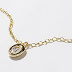 1.0 CT Pear Bezel Solitaire Lab Grown Diamond Necklace