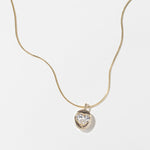 1.0 CT Pear Bezel Solitaire Lab Grown Diamond Necklace