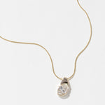 1.0 CT Pear Bezel Solitaire Lab Grown Diamond Necklace