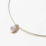 1.0 CT Pear Bezel Solitaire Lab Grown Diamond Necklace