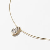 1.0 CT Pear Bezel Solitaire Lab Grown Diamond Necklace
