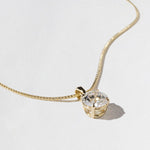 1.0 CT Pear Bezel Solitaire Lab Grown Diamond Necklace
