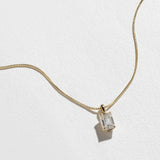 1.0 CT Pear Bezel Solitaire Lab Grown Diamond Necklace