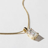 1.0 CT Pear Bezel Solitaire Lab Grown Diamond Necklace