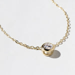 1.0 CT Pear Bezel Solitaire Lab Grown Diamond Necklace