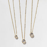 1.0 CT Pear Bezel Solitaire Lab Grown Diamond Necklace