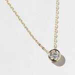 1.0 CT Pear Bezel Solitaire Lab Grown Diamond Necklace
