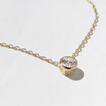 1.0 CT Pear Bezel Solitaire Lab Grown Diamond Necklace