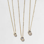 1.0 CT Pear Bezel Solitaire Lab Grown Diamond Necklace