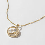 1.0 CT Pear Bezel Solitaire Lab Grown Diamond Necklace