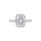2 CT Emerald Halo CVD F/VS1 Diamond Engagement Ring 1
