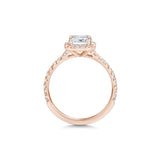 2 CT Emerald Halo CVD F/VS1 Diamond Engagement Ring 10