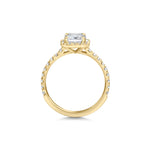 2 CT Emerald Halo CVD F/VS1 Diamond Engagement Ring 7