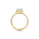 2 CT Emerald Halo CVD F/VS1 Diamond Engagement Ring 7