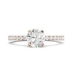 1.03 CT Round Cut Pave CVD F/VS1 Diamond Engagement Ring 13
