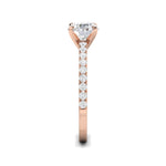 1.03 CT Round Cut Pave CVD F/VS1 Diamond Engagement Ring 15