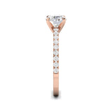 1.03 CT Round Cut Pave CVD F/VS1 Diamond Engagement Ring 15