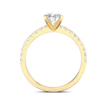 1.03 CT Round Cut Pave CVD F/VS1 Diamond Engagement Ring 11