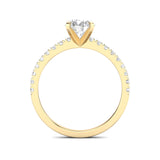 1.03 CT Round Cut Pave CVD F/VS1 Diamond Engagement Ring 11