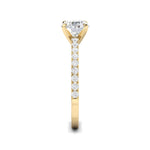 1.03 CT Round Cut Pave CVD F/VS1 Diamond Engagement Ring 9