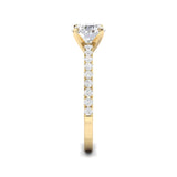 1.03 CT Round Cut Pave CVD F/VS1 Diamond Engagement Ring 9