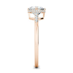 0.7 CT Round Cut Pave CVD F/VS1 Diamond Engagement Ring 15