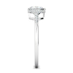 0.7 CT Round Cut Pave CVD F/VS1 Diamond Engagement Ring 3
