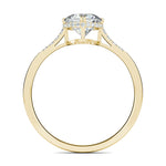 0.7 CT Round Cut Pave CVD F/VS1 Diamond Engagement Ring 11