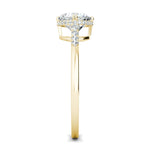 0.7 CT Round Cut Pave CVD F/VS1 Diamond Engagement Ring 9