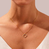 0.32 TCW Round Cut Lab Grown Circle Shaped Necklace