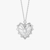 0.04 TCW Round Lab Grown Diamond Initial Necklace