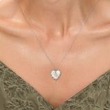 0.04 TCW Round Lab Grown Diamond Initial Necklace