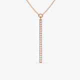 0.19 TCW Round Cut Lab Grown Vertical Necklace
