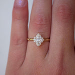 3 CT Elongated Cushion Five Stone Lab Grown Diamond Engagement Ring