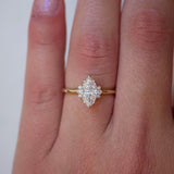 3 CT Elongated Cushion Five Stone Lab Grown Diamond Engagement Ring
