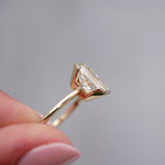 3 CT Elongated Cushion Five Stone Lab Grown Diamond Engagement Ring