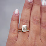 3 CT Elongated Cushion Five Stone Lab Grown Diamond Engagement Ring