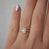 3 CT Elongated Cushion Five Stone Lab Grown Diamond Engagement Ring