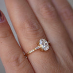 3 CT Elongated Cushion Five Stone Lab Grown Diamond Engagement Ring