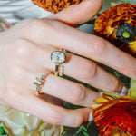 3 CT Elongated Cushion Five Stone Lab Grown Diamond Engagement Ring