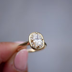 3 CT Elongated Cushion Five Stone Lab Grown Diamond Engagement Ring