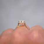3 CT Elongated Cushion Five Stone Lab Grown Diamond Engagement Ring