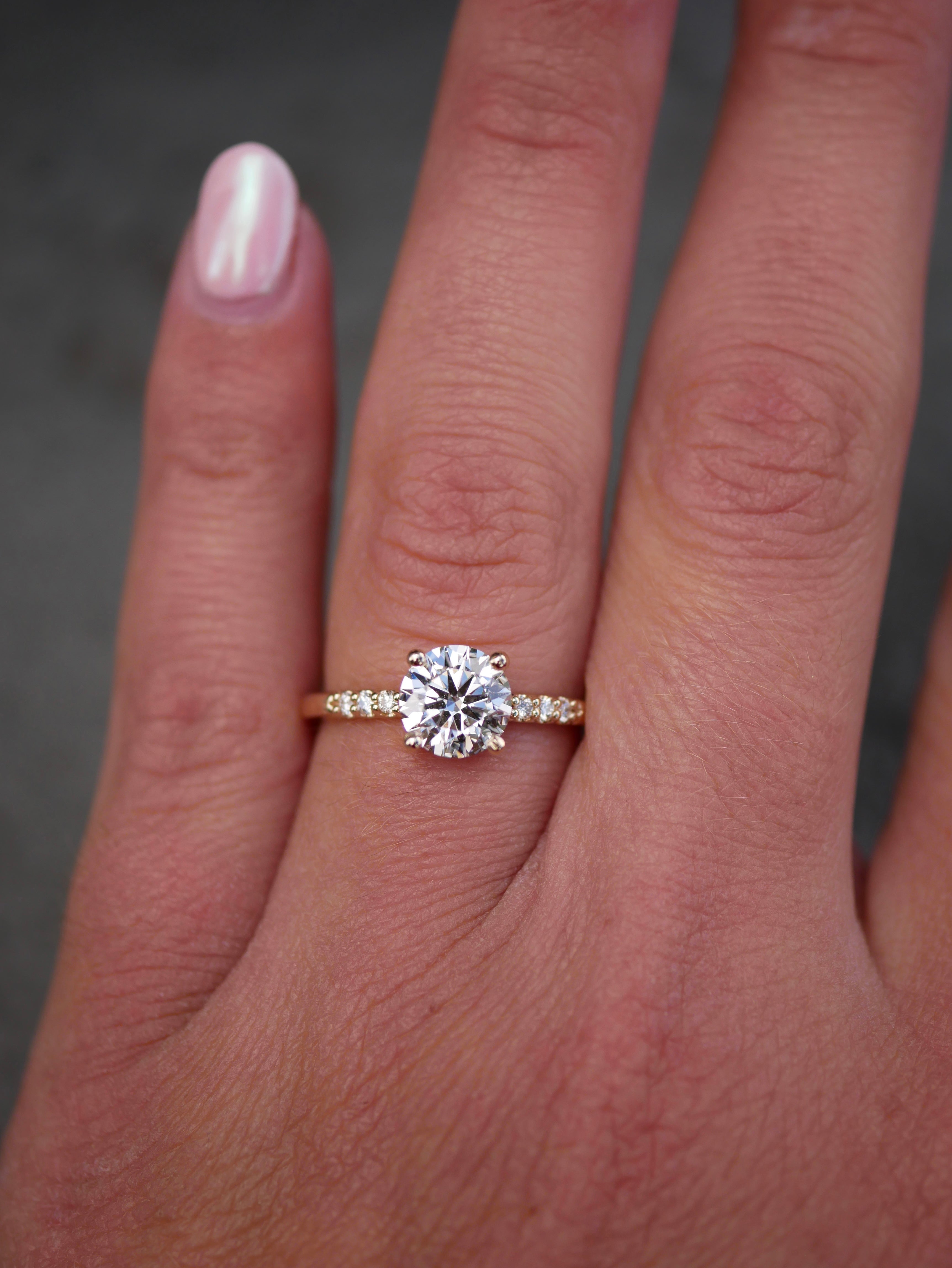 3 CT Elongated Cushion Five Stone Lab Grown Diamond Engagement Ring
