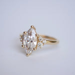 3 CT Elongated Cushion Five Stone Lab Grown Diamond Engagement Ring