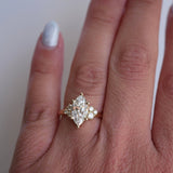 3 CT Elongated Cushion Five Stone Lab Grown Diamond Engagement Ring