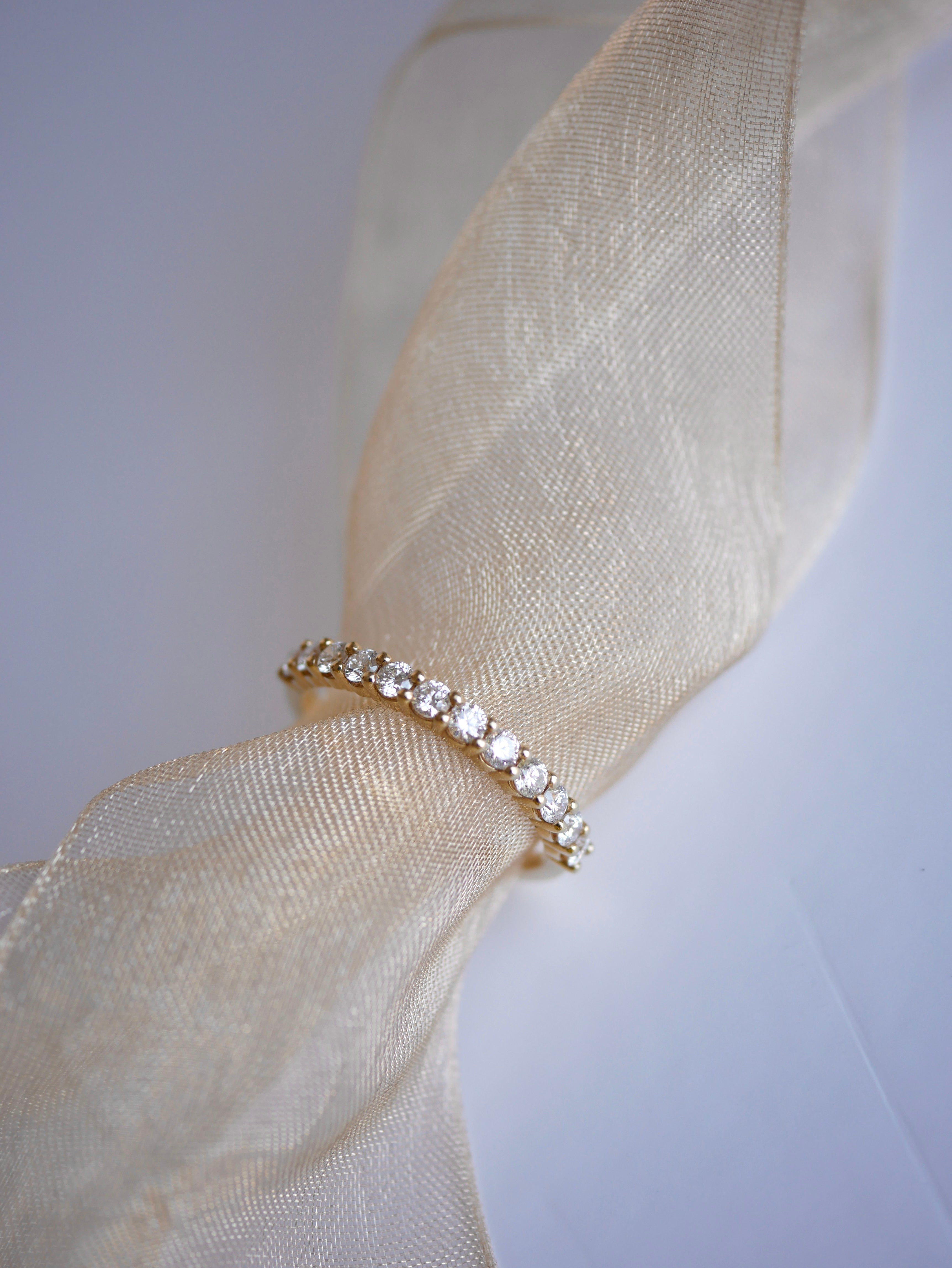 0.23 CT Round Half Eternity Lab Grown Diamond Wedding Band