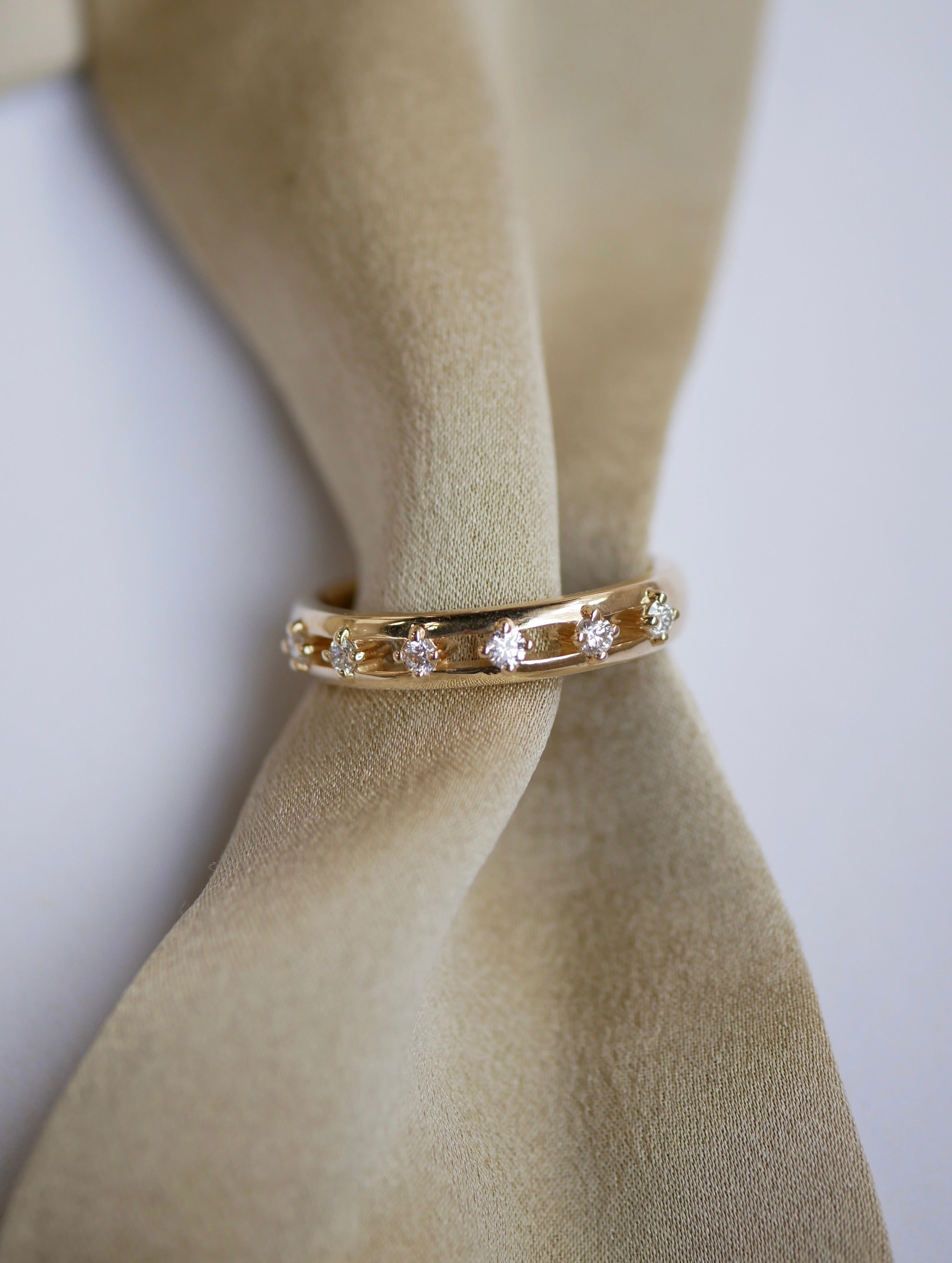 0.23 CT Round Half Eternity Lab Grown Diamond Wedding Band