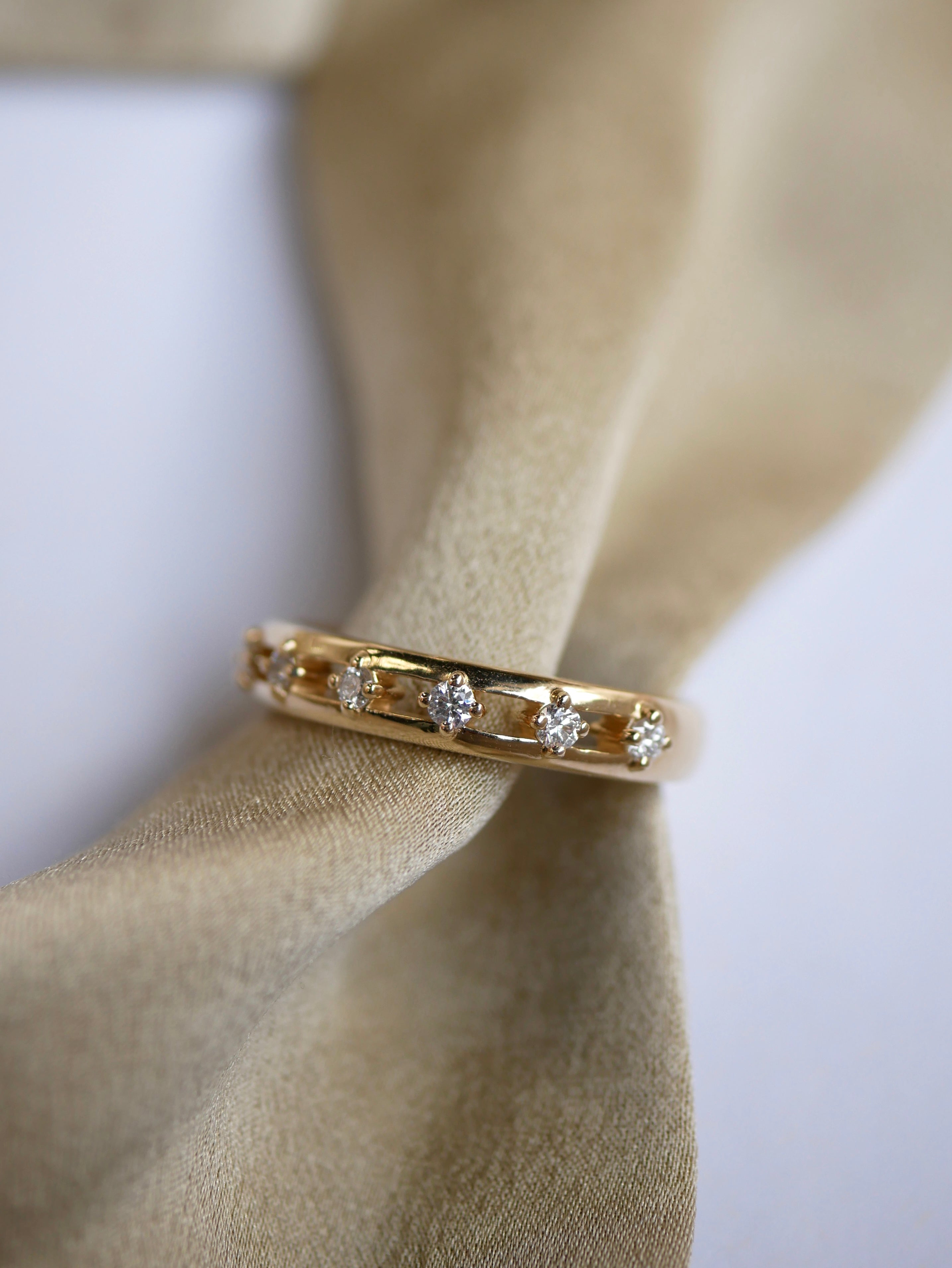 0.23 CT Round Half Eternity Lab Grown Diamond Wedding Band